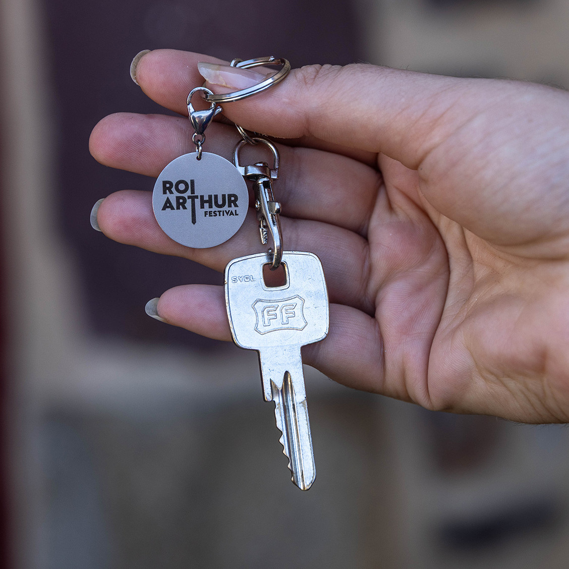 PORTE-CLE MEDAILLE Couronne ou Dragon – Image 2