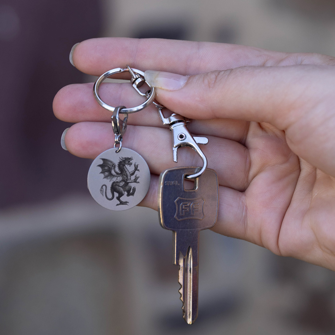 PORTE-CLE MEDAILLE Couronne ou Dragon – Image 3