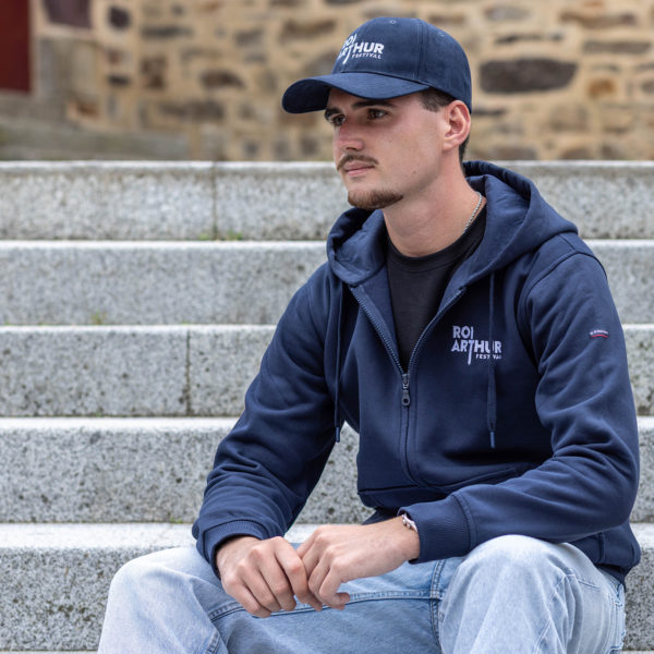 SWEAT ZIPPE BRODE BLANC 2025